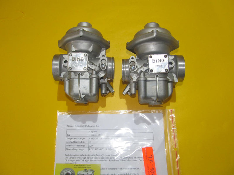 BMW R75 /6 Set Vergaser Bing 64/32/9 64/32/10 -überholt- carburettor